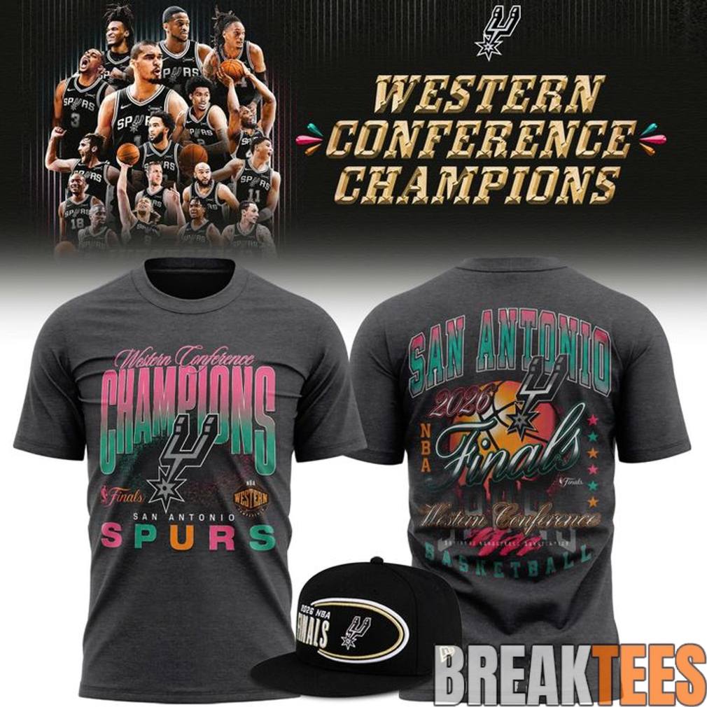 San Antonio Spurs NBA Western Conference Champions 2026 Shirt Unisex T-shirt, Sweatshirt, Hoodie, Long Sleeve Tee - T-Shirt, Sweatshirt, Hoodie