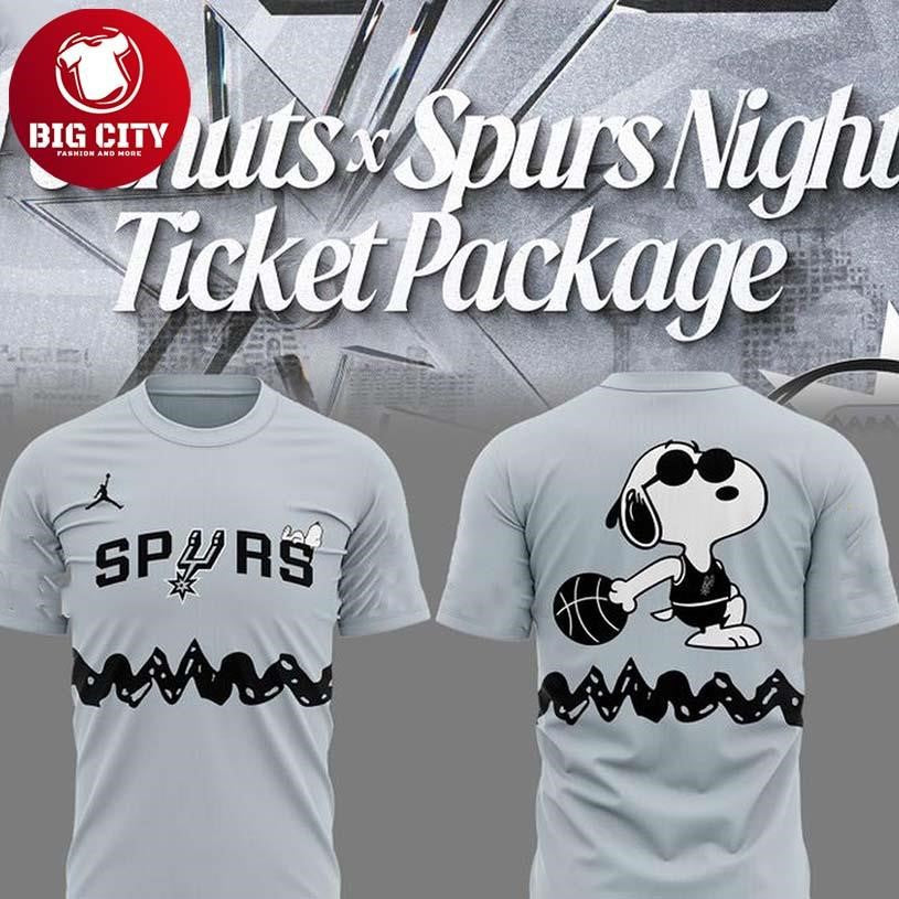San Antonio Spurs Peanuts Night 2026 Ticket Package Two Sided Shirt Unisex T-shirt, Sweatshirt, Hoodie, Long Sleeve Tee - T-Shirt, Sweatshirt, Hoodie