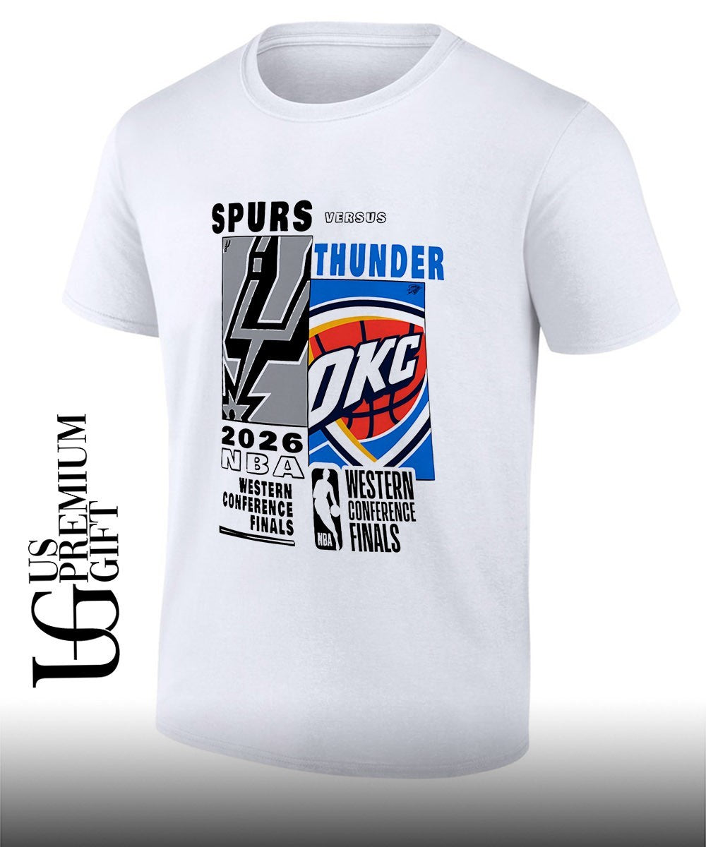 San Antonio Spurs vs Oklahoma City Thunder 2026 Western Conference Finals Matchup fragments shirt - T-Shirt, Sweatshirt, Hoodie