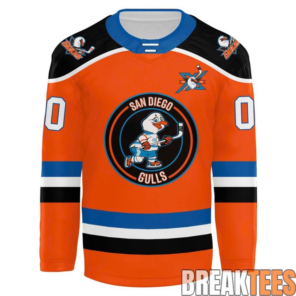 San Diego Gulls 10 Year Anniversary Hockey Jersey hockey jersey product view 2