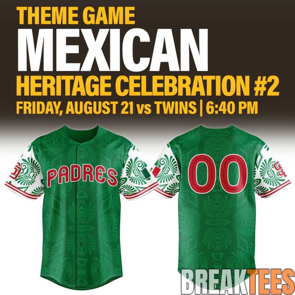 San Diego Padres Mexican Heritage Night 2026 Custom Jersey Unisex T-shirt, Sweatshirt, Hoodie, Long Sleeve Tee - T-Shirt, Sweatshirt, Hoodie