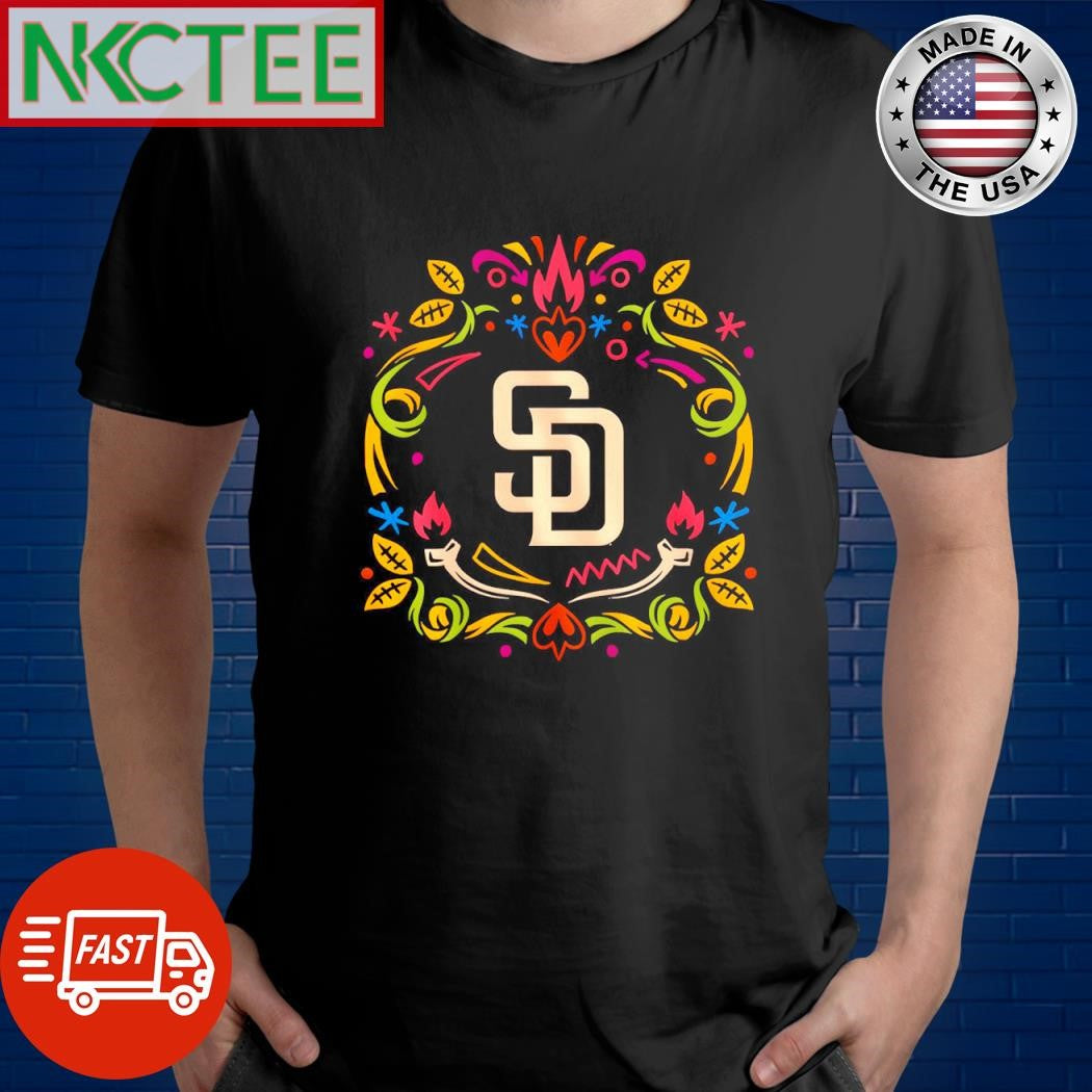 San Diego Padres New Era Da de los Muertos pattern shirt Unisex T-shirt, Sweatshirt, Hoodie, Long Sleeve Tee - T-Shirt, Sweatshirt, Hoodie