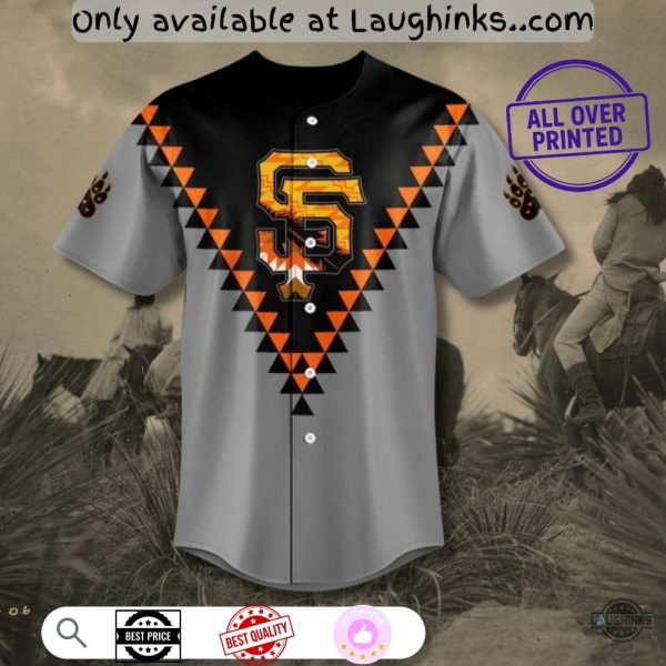 San Francisco Giants 2025 Native American Night Baseball Jersey Shirt Giveaway Sga 15 August baseball jersey product view 1