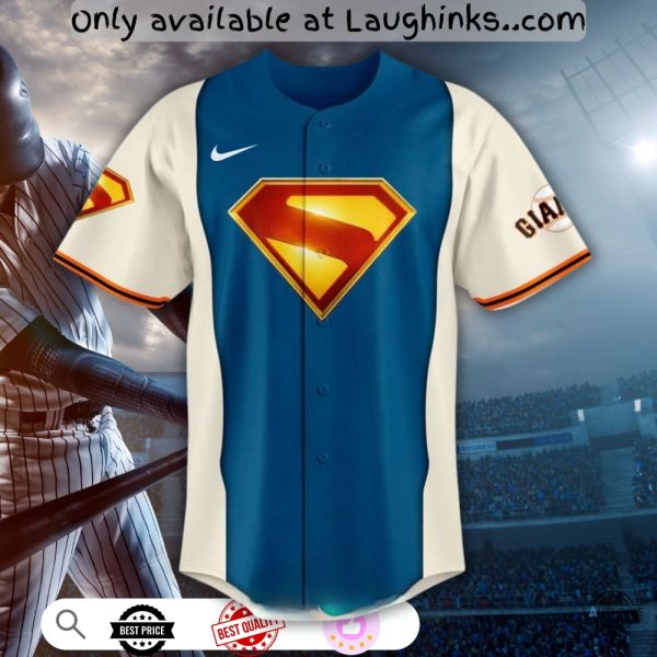 San Francisco Giants 2025 Superman Night Limited Edition Baseball Jersey Shirt baseball jersey product view 1