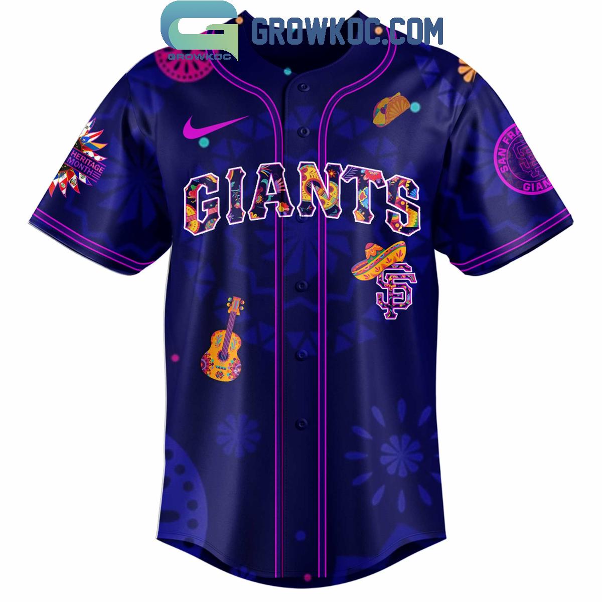 San Francisco Giants Hispanic Heritage Celebrations 2025 Baseball Jersey baseball jersey product view 2