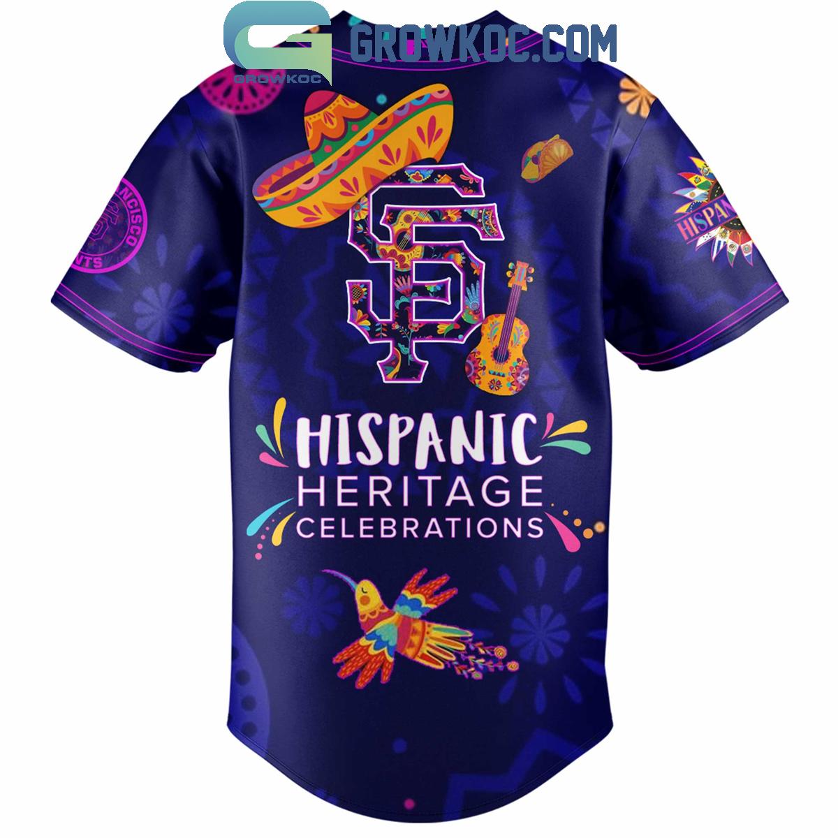 San Francisco Giants Hispanic Heritage Celebrations 2025 Baseball Jersey baseball jersey product view 3