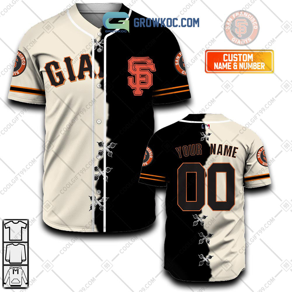 San Francisco Giants MLB Personalized Mix Baseball Jersey baseball jersey product view 1