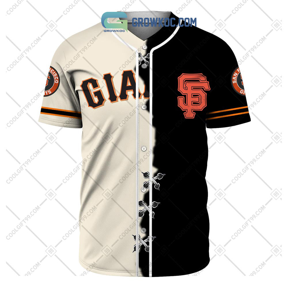 San Francisco Giants MLB Personalized Mix Baseball Jersey baseball jersey product view 2