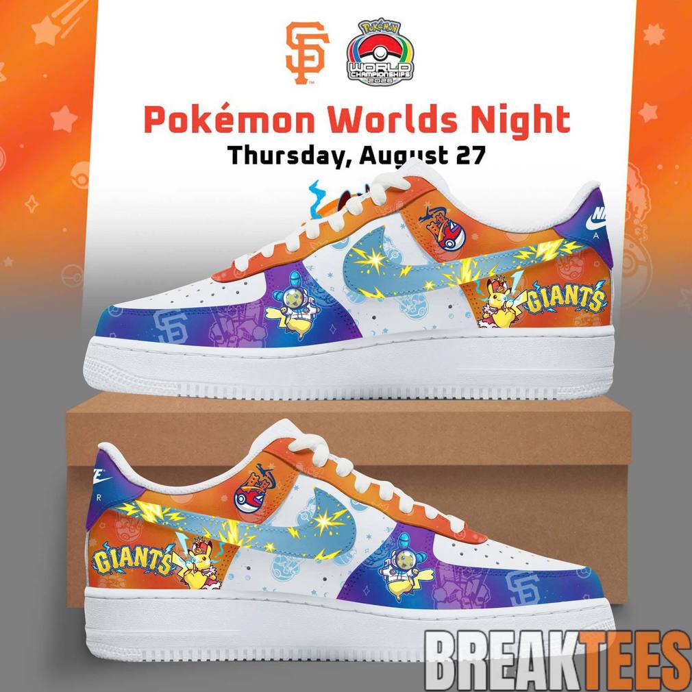 San Francisco Giants x Pokmon Night 2026 Special Edition Air Force 1 Shoes Unisex T-shirt, Sweatshirt, Hoodie, Long Sleeve Tee - T-Shirt, Sweatshirt, Hoodie