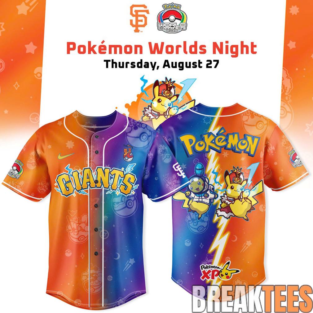San Francisco Giants x Pokmon Night 2026 Special Edition Baseball Jersey Unisex T-shirt, Sweatshirt, Hoodie, Long Sleeve Tee - T-Shirt, Sweatshirt, Hoodie