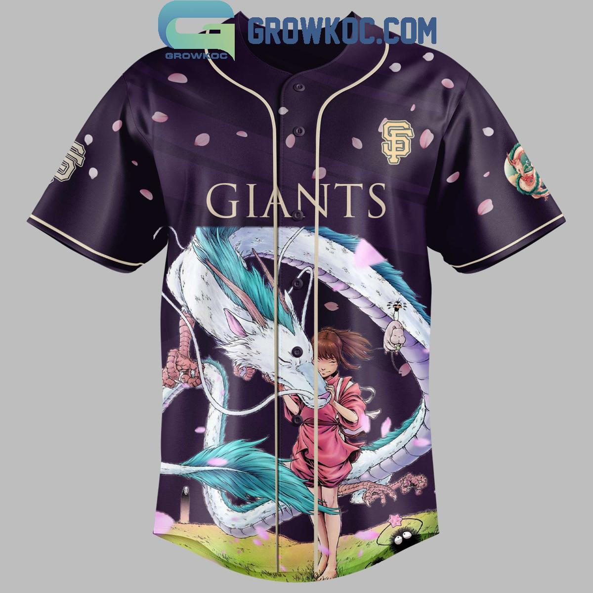 San Francisco Giants x Spirited Away Studio Ghibli 2025 Baseball Jersey baseball jersey product view 2
