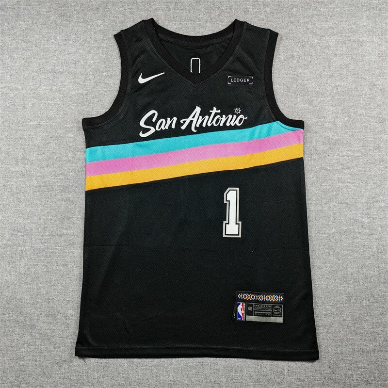 San Antonio Spurs #1 Victor Wembanyama 26 Spurs 1 Black City Edition Style 4 Basketball Jersey basketball jersey product view 1