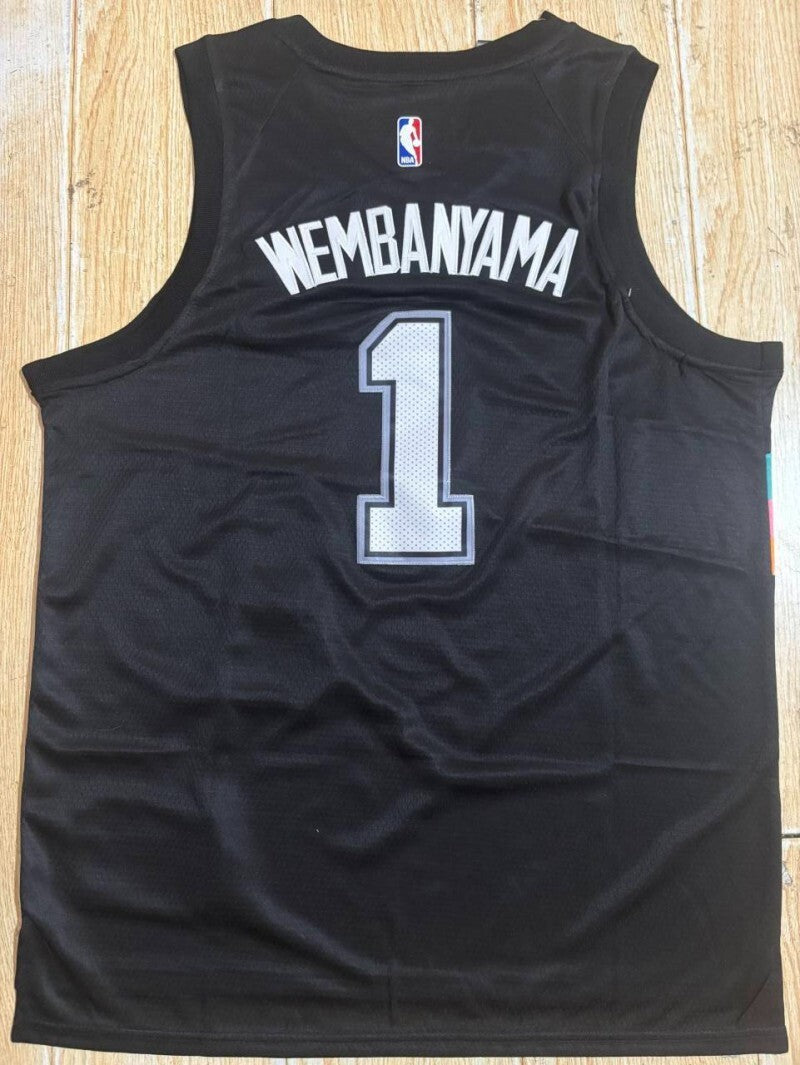 San Antonio Spurs #1 Victor Wembanyama Spurs 1 City Edition Style 1 Basketball Jersey basketball jersey product view 1