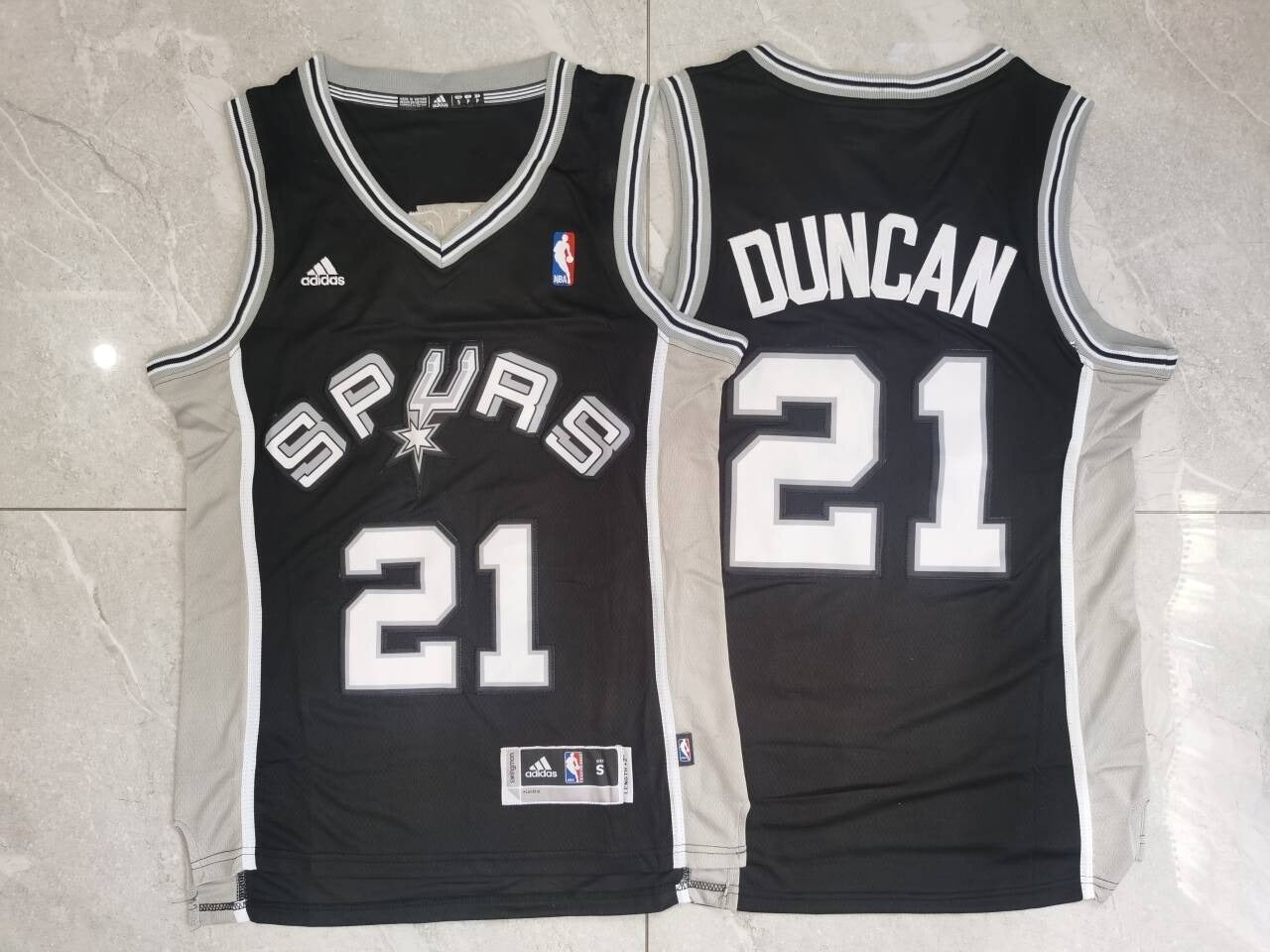 San Antonio Spurs #21 Tim Duncan Spurs 21 Black Basketball Jersey basketball jersey product view 1