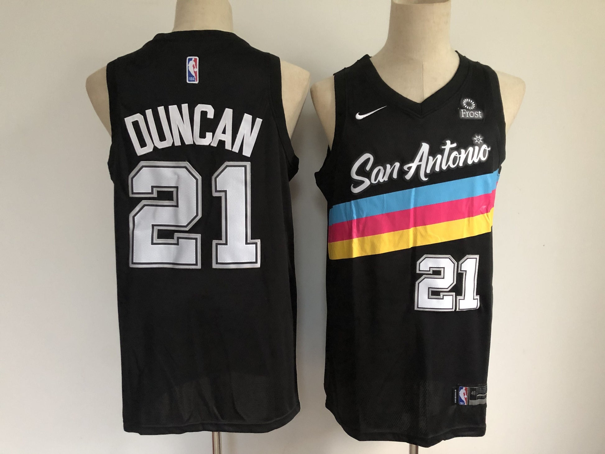 San Antonio Spurs #21 Tim Duncan Spurs 21 Black City Edition 21 Basketball Jersey basketball jersey product view 1