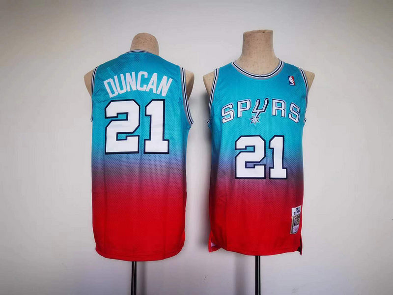 San Antonio Spurs #21 Tim Duncan Spurs 21 Retro Basketball Jersey basketball jersey product view 1