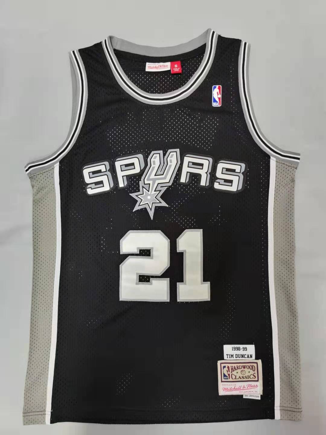San Antonio Spurs #21 Tim Duncan Spurs 21# Retro - Black Style 2 Basketball Jersey basketball jersey product view 1