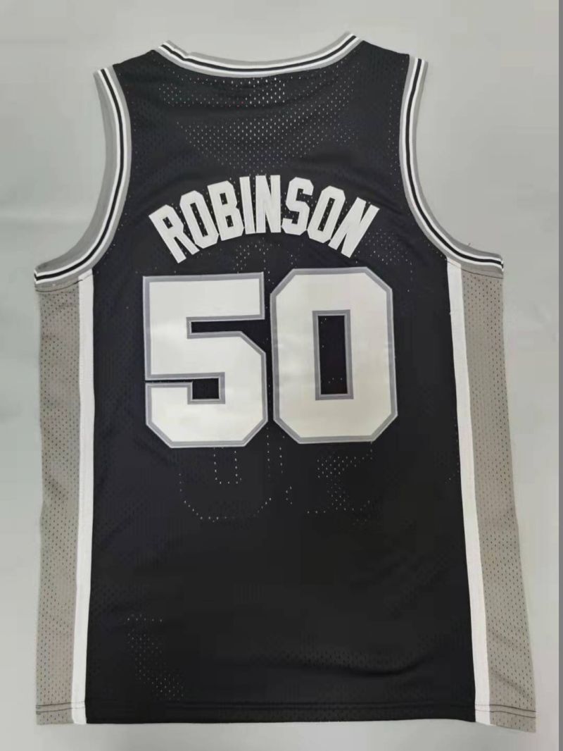 San Antonio Spurs #50 David Robinson Spurs 50# Retro - Black Style 2 Basketball Jersey basketball jersey product view 1