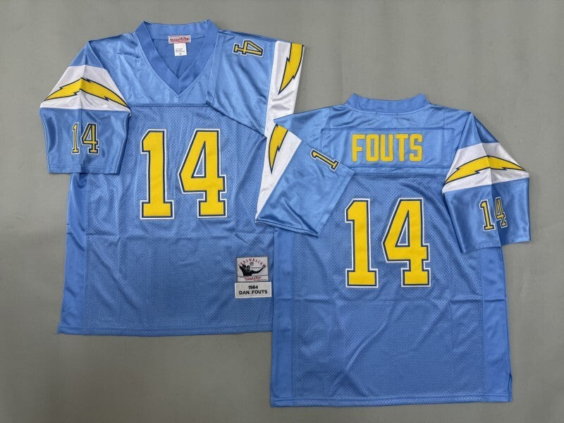 San Diego Chargers #14 Dan Fouts San Diego Chargers Style 1 Football Jersey football jersey product view 1