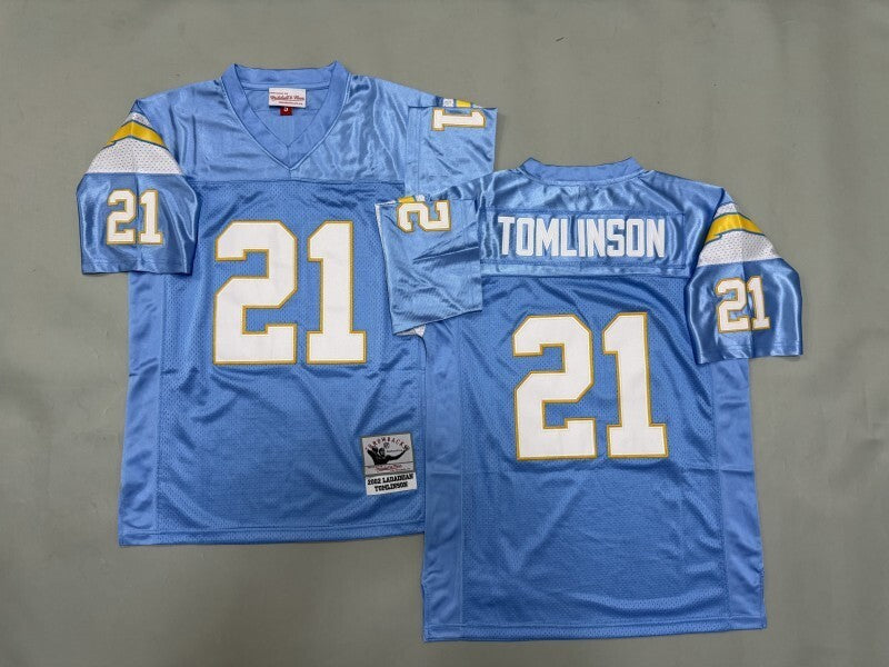 San Diego Chargers #21 Tomlinson San Diego Chargers Style 4 Football Jersey football jersey product view 1