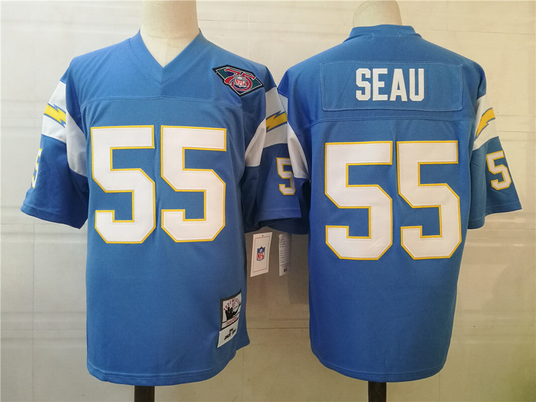 San Diego Chargers #55 Junior Seau 1 Style 1 Football Jersey football jersey product view 1