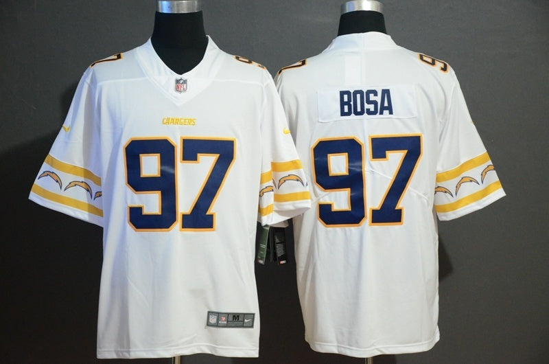 San Diego Chargers #97 Bosa Vapor Football Jersey football jersey product view 1