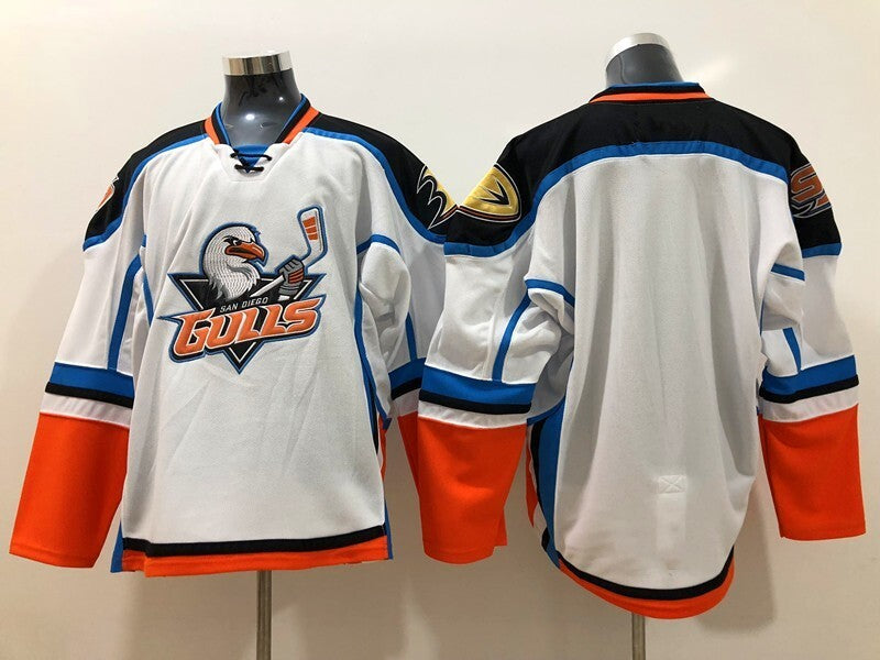 San Diego Gulls Blank White_conew1 College Football Jersey football jersey product view 1