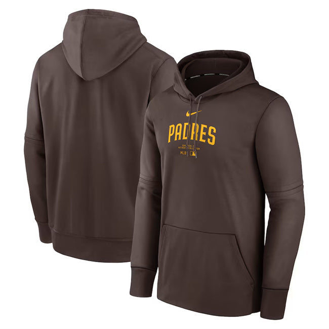 San Diego Padres Brown Collection Practice Performance Pullover Hoodie Baseball Jersey baseball jersey product view 1