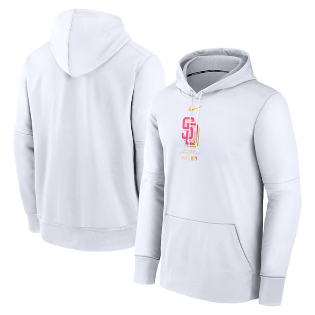 San Diego Padres White Collection City Connect Practice Performance Pullover Hoodie Baseball Jersey baseball jersey product view 1