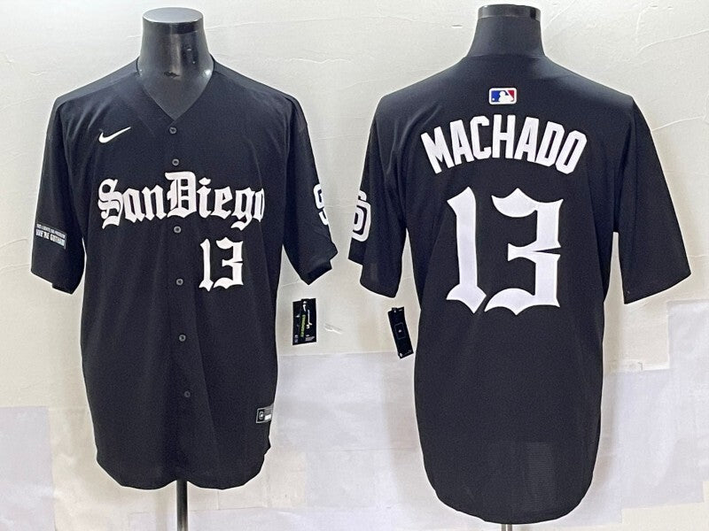 San Diego Padres #13 Manny Machado Padres 5 Collaboration Baseball Jersey baseball jersey product view 1