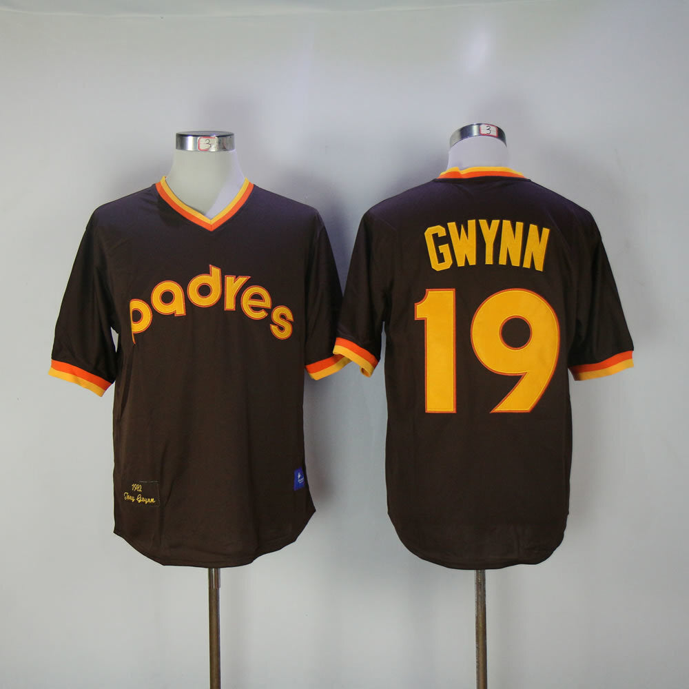 San Diego Padres #19 Padres 191982 Retro Baseball Jersey baseball jersey product view 1