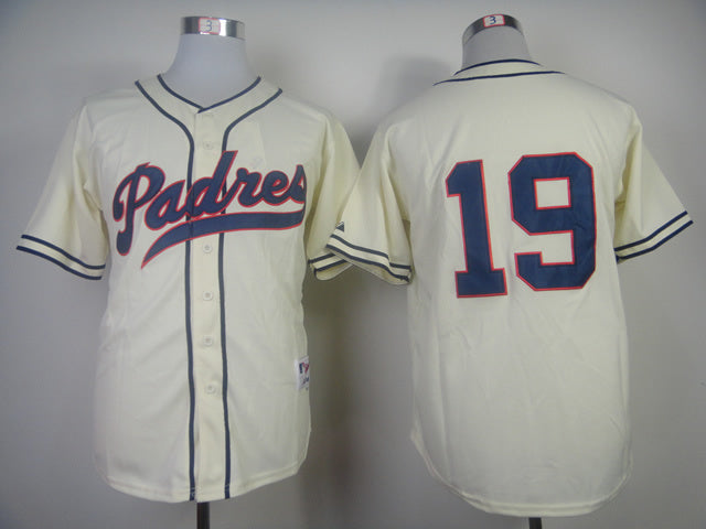San Diego Padres #19 Padres 19# 198 Off-White Inverted Edition Baseball Jersey baseball jersey product view 1