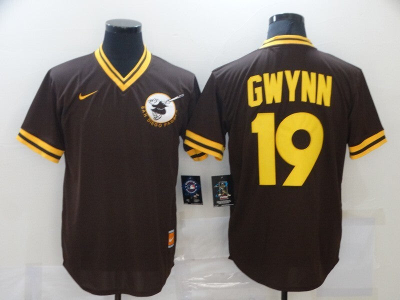 San Diego Padres #19 Tony Gwynn New Retro Adult 241 Baseball Jersey baseball jersey product view 1