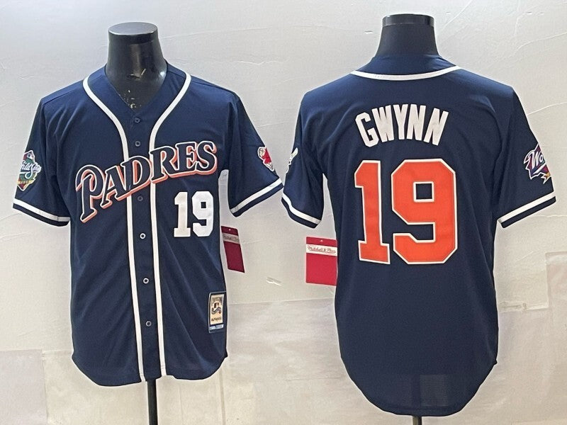 San Diego Padres #19 Tony Gwynn Padres Retro Adult Style 1 Baseball Jersey baseball jersey product view 1