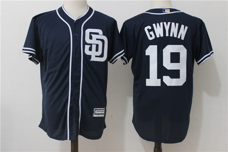 San Diego Padres #19 Tony Gwynn Style 5 Baseball Jersey baseball jersey product view 1