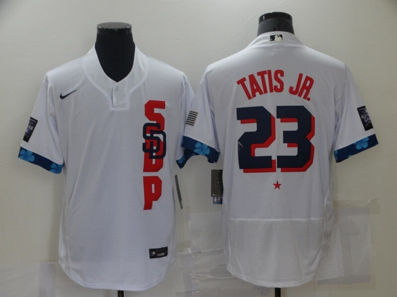 San Diego Padres #23 Fernando Tatis Jr. All-Star Elite 144 Style 1 Baseball Jersey baseball jersey product view 1