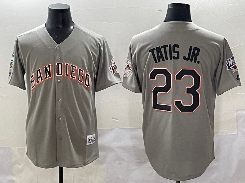 San Diego Padres #23 Fernando Tatis Jr. Padres Retro Adult Style 1 Baseball Jersey baseball jersey product view 1