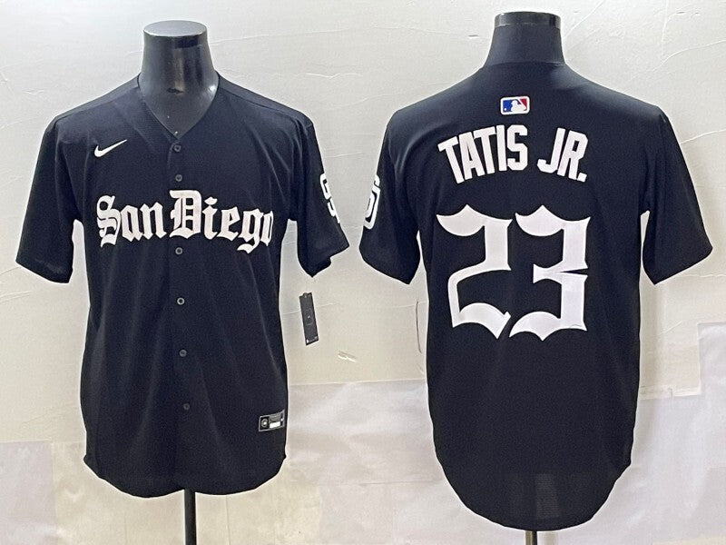 San Diego Padres #23 Fernando Tatis Jr Padres 5 Collaboration Style 2 Baseball Jersey baseball jersey product view 1