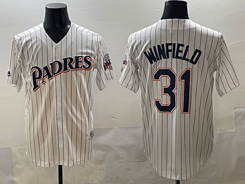 San Diego Padres #31 Dave Winfield Padres Retro Adult Baseball Jersey baseball jersey product view 1