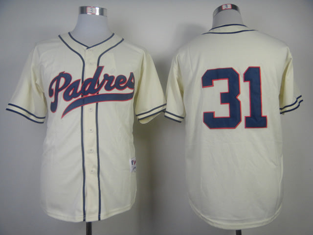 San Diego Padres #31 Padres 31# 198 Off-White Inverted Edition Baseball Jersey baseball jersey product view 1