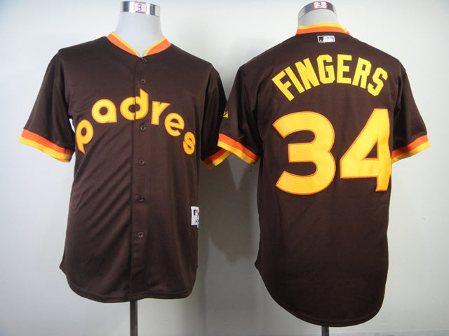 San Diego Padres #34 Padres 34 1984 Inverted Baseball Jersey baseball jersey product view 1