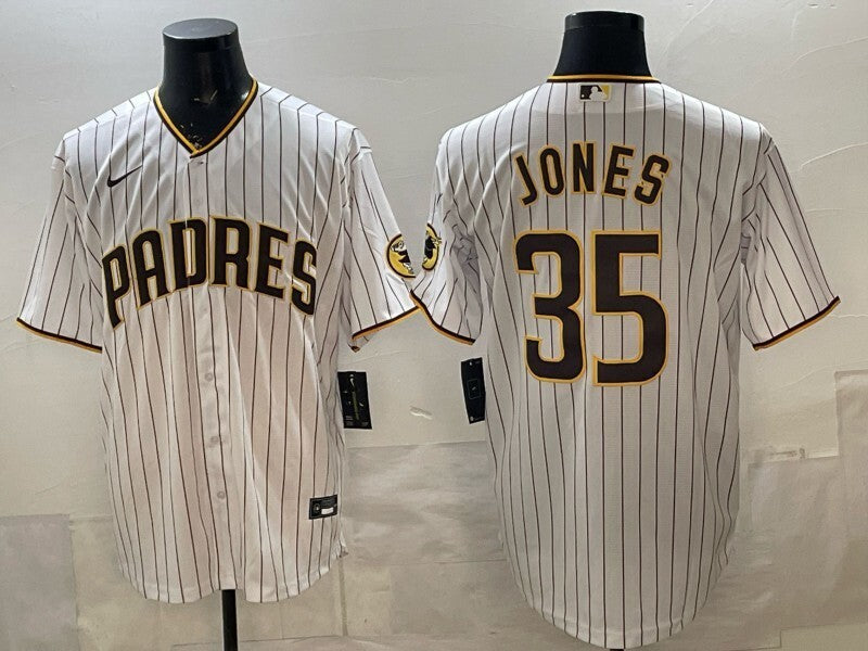 San Diego Padres #35 Jones Padres Adult Baseball Jersey baseball jersey product view 1