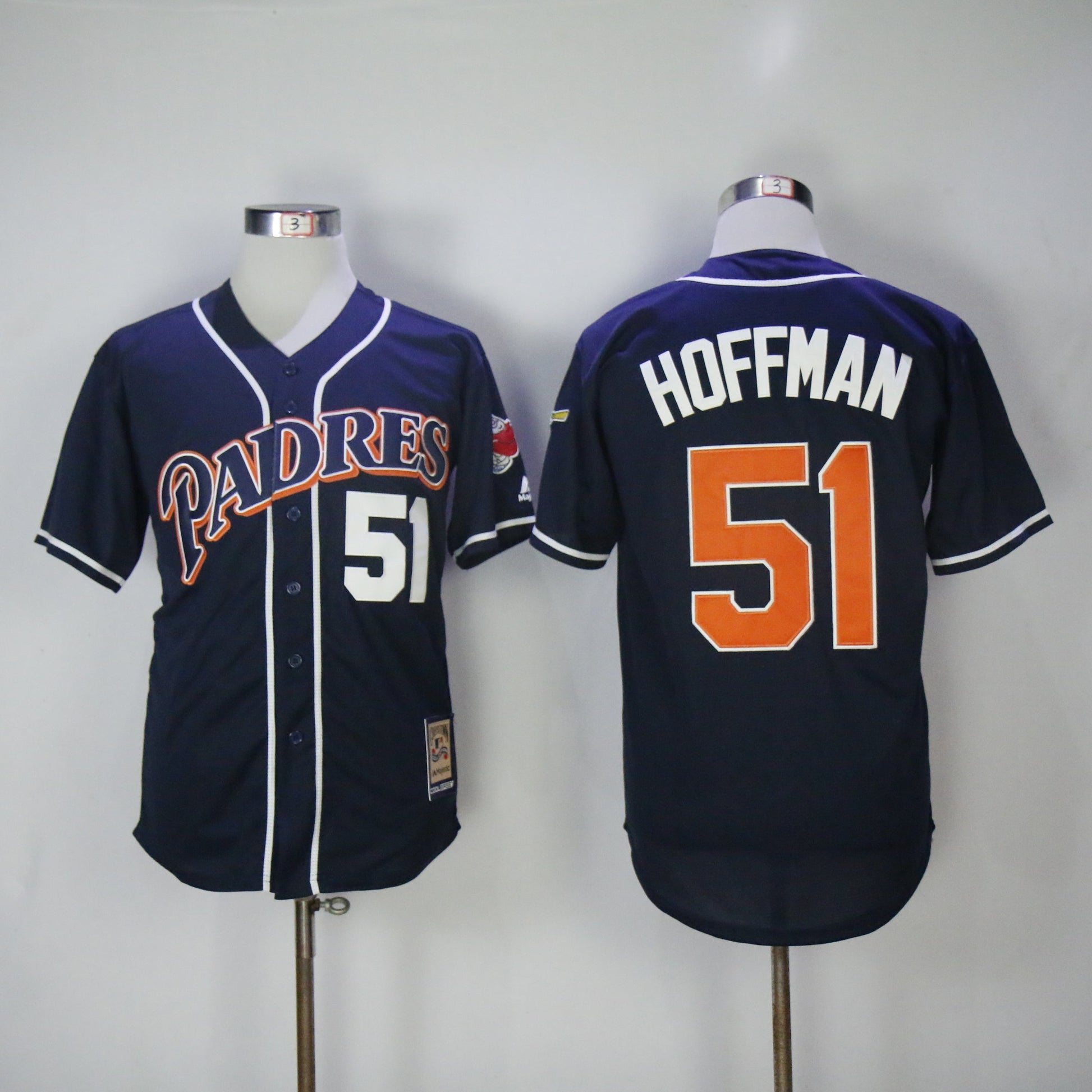 San Diego Padres #51 Padres 51 Blue Fan Retro Baseball Jersey baseball jersey product view 1