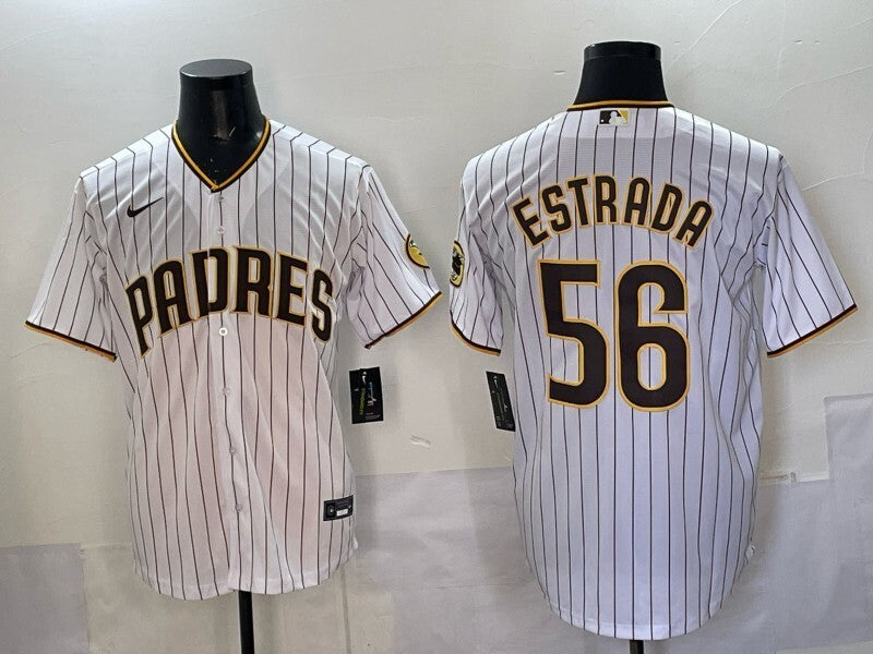 San Diego Padres #56 Jeremiah Estrada Padres Adult Baseball Jersey baseball jersey product view 1