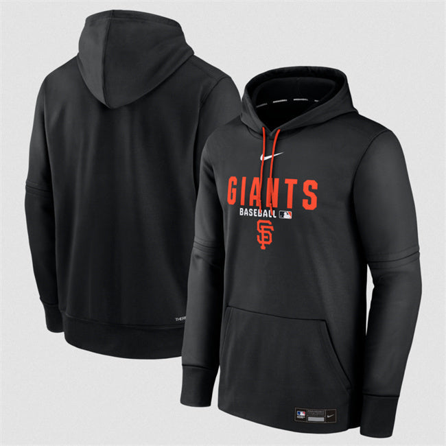 San Francisco Giants Black 2026 Collection Therma-FIT Hoodie Baseball Jersey baseball jersey product view 1