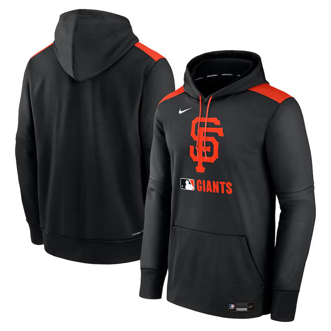 San Francisco Giants Black Collection Performance Pullover Hoodie Baseball Jersey baseball jersey product view 1