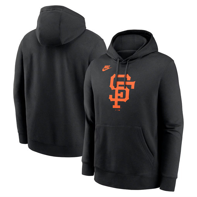San Francisco Giants Black Cooperstown Collection Logo Club Pullover Hoodie Baseball Jersey baseball jersey product view 1