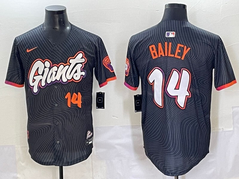 San Francisco Giants #14 Patrick Bailey Giants Collaboration Style 1 Baseball Jersey baseball jersey product view 1
