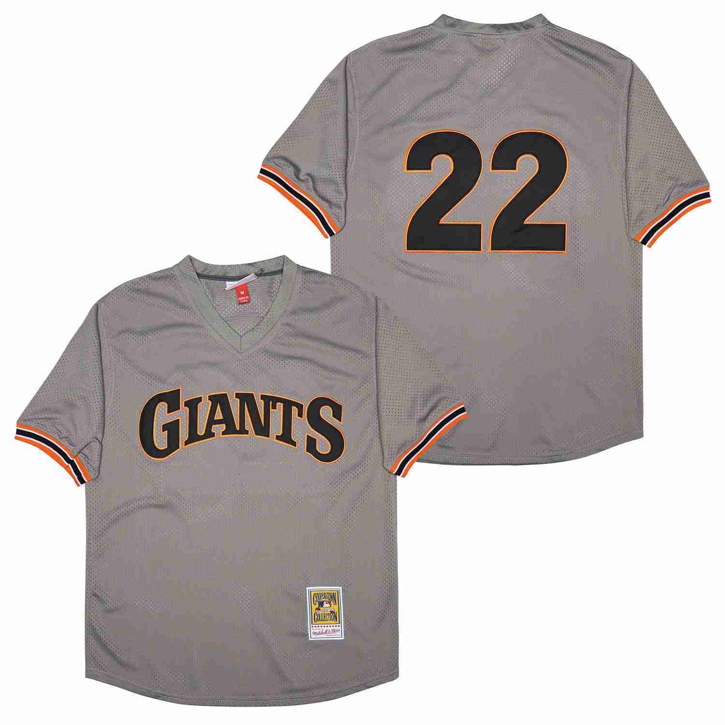 San Francisco Giants #22 Will Clark Giants 22 Gray BP Edition Retro Baseball Jersey baseball jersey product view 1