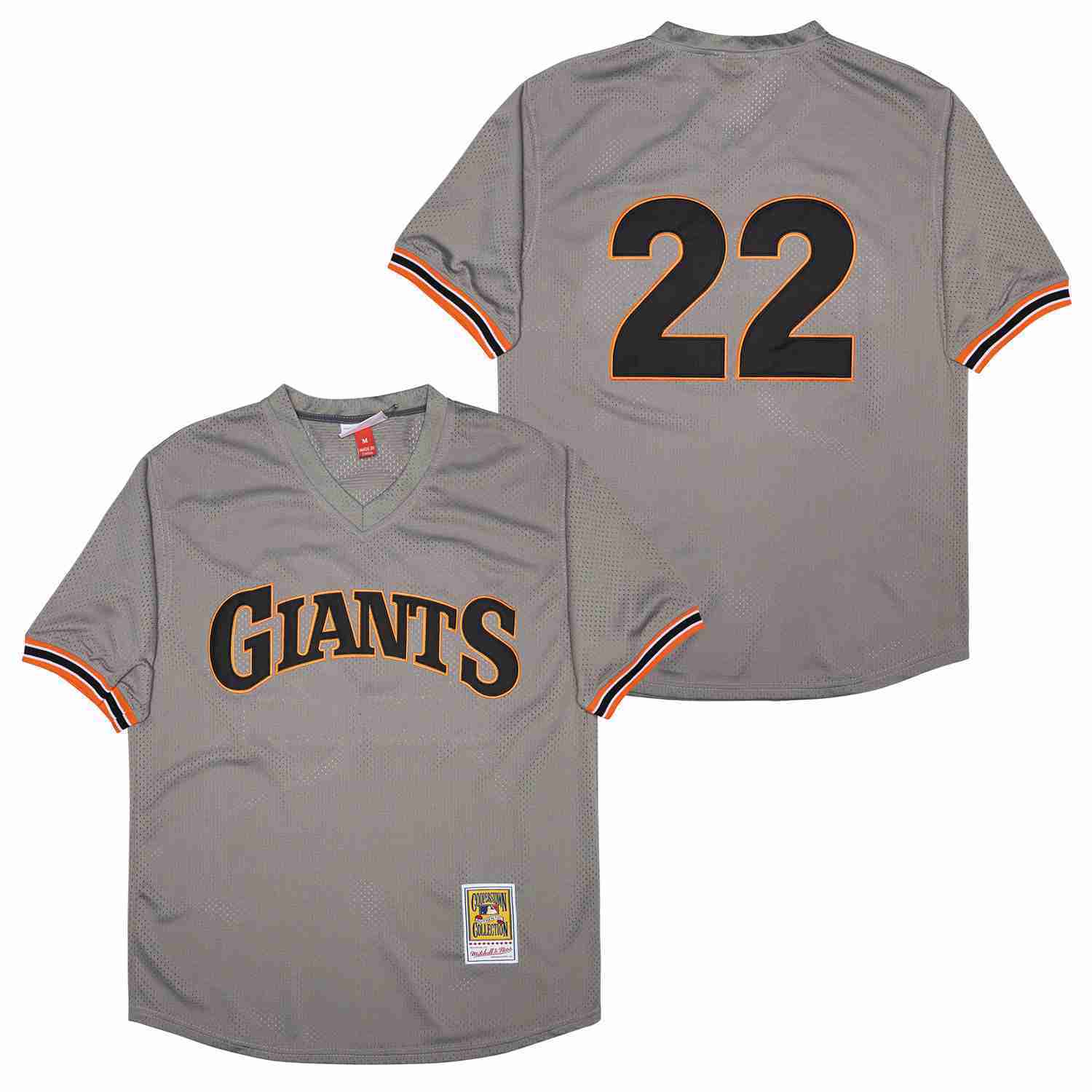 San Francisco Giants #22 Will Clark Giants 22 Gray BP Edition Retro Baseball Jersey baseball jersey product view 1